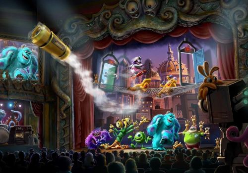 Um dos destaques será o Glob Theater, onde visitantes poderão assistir ao espetáculo Welcome to Monstropolis