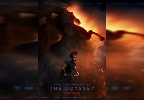 Matt Damon na capa de A Odisseia. O ator representa Odisseu (Ulisses), o herói da história