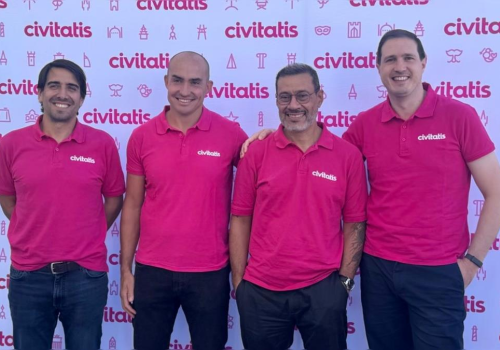 Nicolas Posse, country manager da Argentina e regional business development da Civitatis na América do Sul, Enrique Espinel, COO da Civitatis, Alexandre Oliveira, country manager no Brasil, e Juan Ignacio Rossello, country manager no México e business development para Estados Unidos e América Central