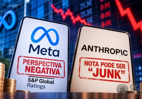 Meta e Anthropic podem receber classificações de crédito baixas - Imagem: gerada com IA - ChatGPT/Olhar Digital
