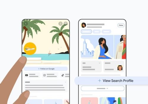 O Perfil de Busca reúne informações, links e postagens mais recentes do criador ou veículo de comunicação. Foto:  Google/Divulgação