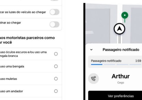 O usuário pode escolher as notificações que serão enviadas ao motorista. Foto:  Uber/Divulgação