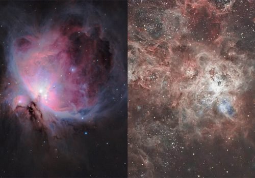 Imagens astronômicas escolhidas como destaque da semana. - Créditos: Heber Sivini Ferreira e Eneida Pereira