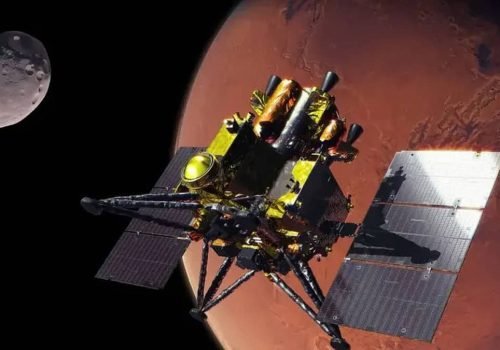 A sonda japonesa deve chegar a Marte em 2027 e estudar Fobos antes de iniciar a viagem de volta. - Imagem: Divulgação/JAXA